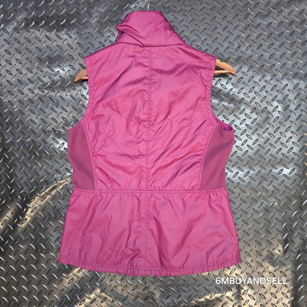 Columbia Womens Purple Quilted Puffer Vest Fleece Side Panels AK1147 Size M - Picture 4 of 9